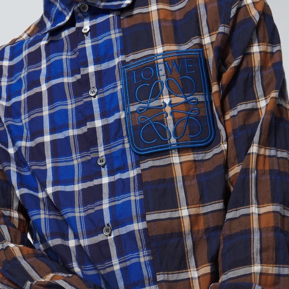 Loewe anagram plaid button down shirt - Picture 2 of 12